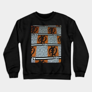 African Print Fabric Ghanaian Gye Nyame Symbol Crewneck Sweatshirt